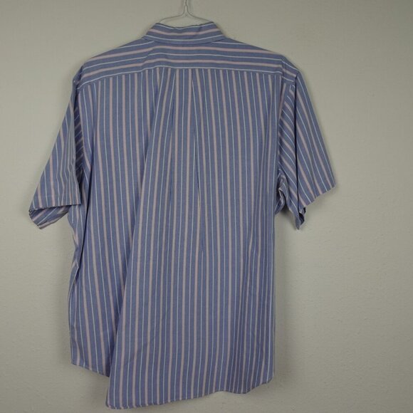 Ralph Lauren Classic Fit Striped Button Down Shirt Men's Size XL Short Sleeve - Picture 4 of 6
